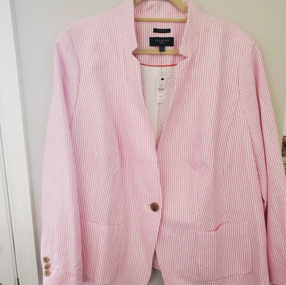 Talbots 18W Pink Lightweight blazer - Picture 1 of 4